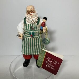 1993 Clothtique By Possible Dreams Working Santa Figure/Ornament 7 in. No Box